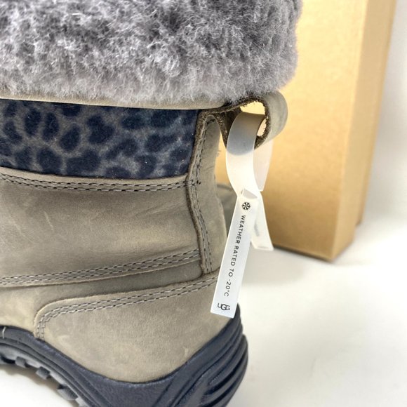 UGG  Adirondack 2 Exotic Charcoal Leather Women - Picture 3 of 9